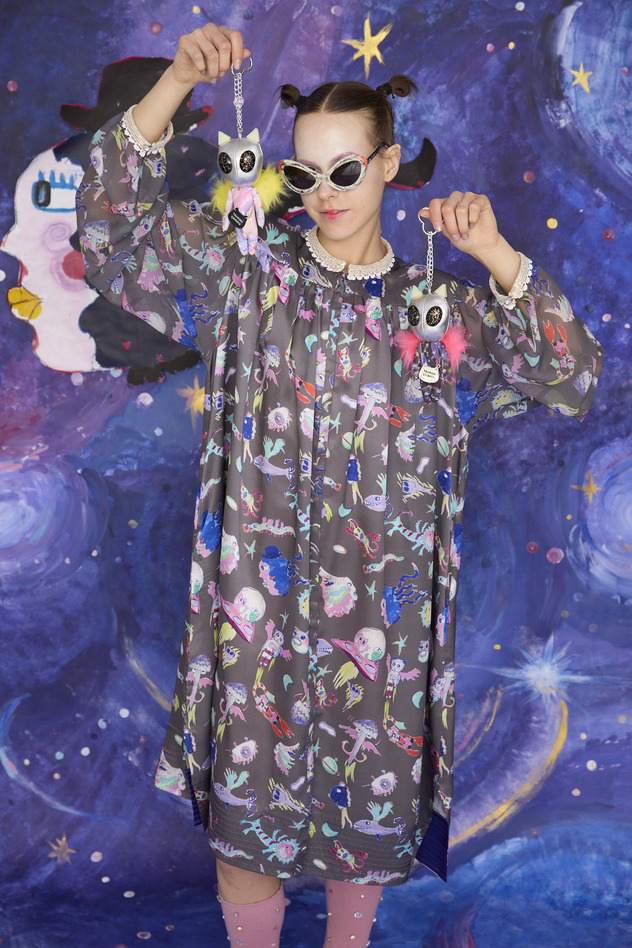 123.Space Walk Silk Dress 詳細画像 cream 3