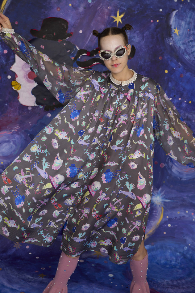 123.Space Walk Silk Dress 詳細画像 cream 4