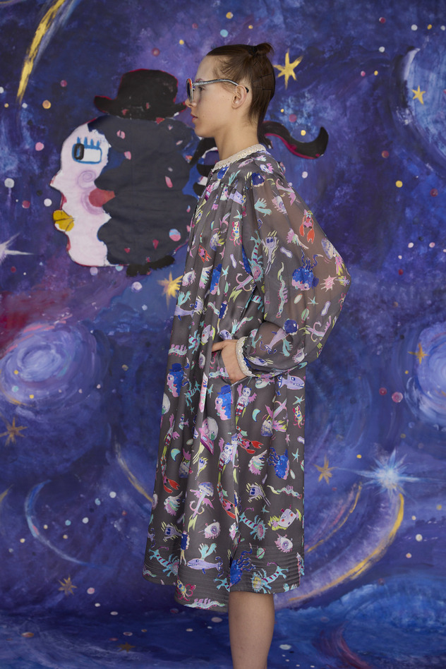 123.Space Walk Silk Dress 詳細画像 cream 8