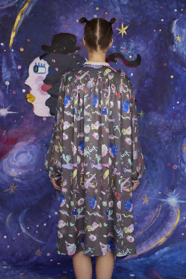 123.Space Walk Silk Dress 詳細画像 cream 9