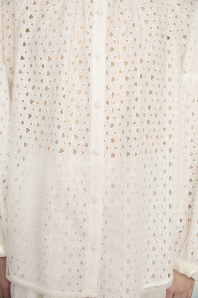 14.Lace & Tulle Blouse 詳細画像 off white 3