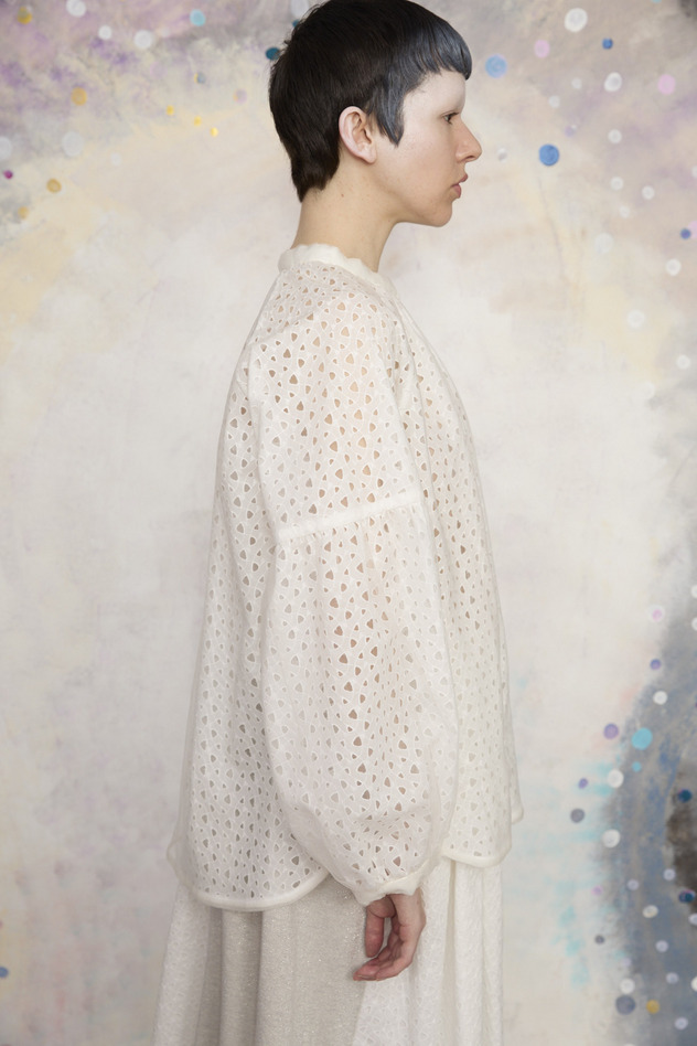 14.Lace & Tulle Blouse 詳細画像 off white 5