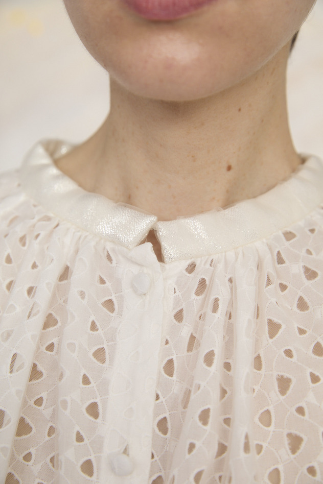 14.Lace & Tulle Blouse 詳細画像 off white 7