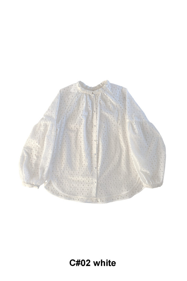 14.Lace & Tulle Blouse 詳細画像 off white 1