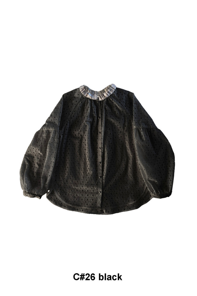 14.Lace & Tulle Blouse 詳細画像 black 1