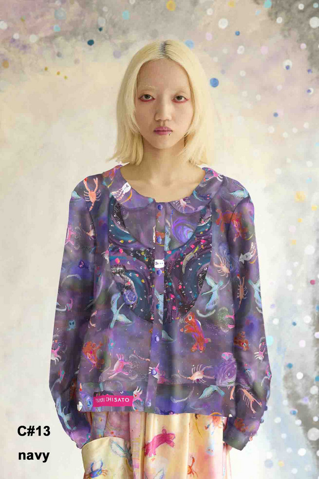 1.Andromeda & starry sky Blouse 詳細画像 navy 1