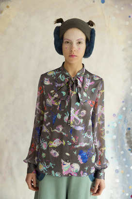 122.Space Walk Silk Shirt 詳細画像