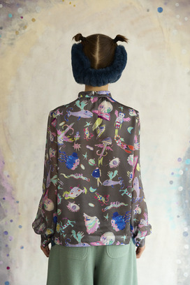 122.Space Walk Silk Shirt 詳細画像