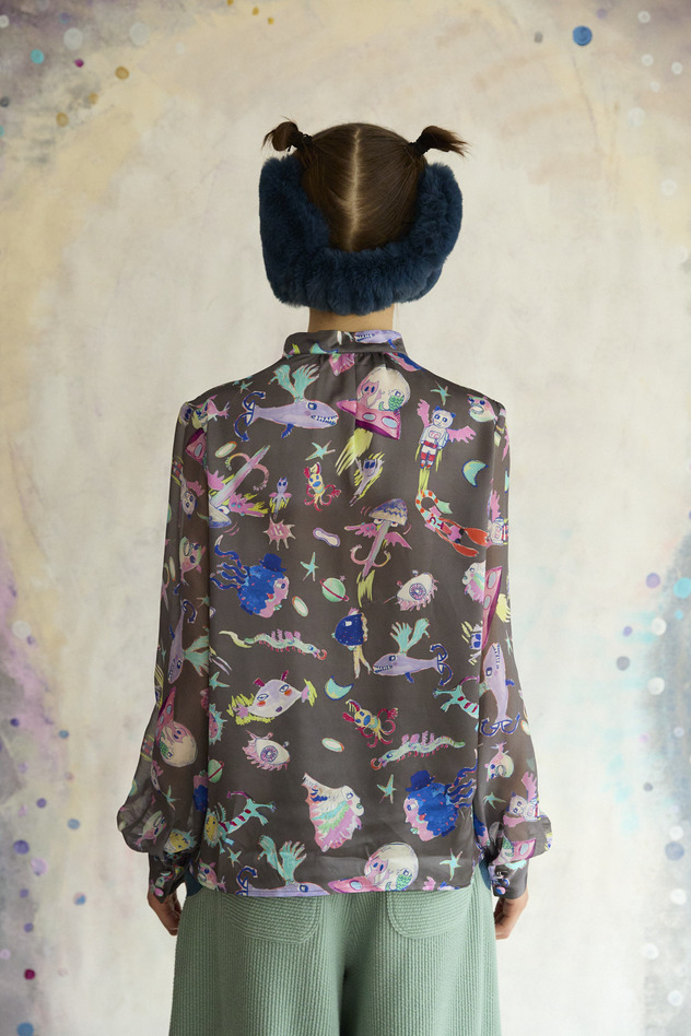 122.Space Walk Silk Shirt 詳細画像 cream 3