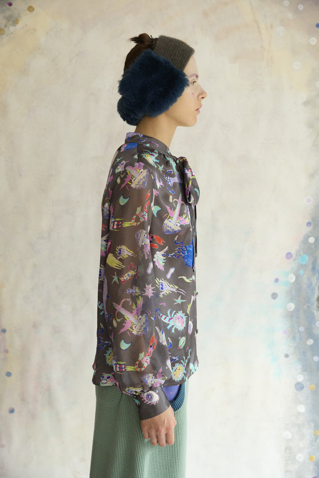 122.Space Walk Silk Shirt 詳細画像 cream 4