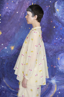 52.Cosmic cat ＆ swan JQ Blouse 詳細画像