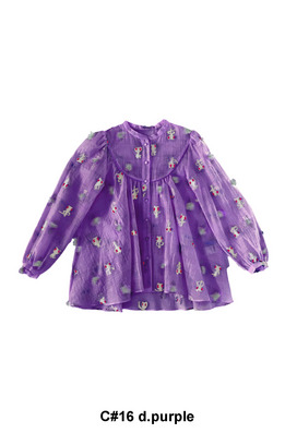 52.Cosmic cat ＆ swan JQ Blouse 詳細画像