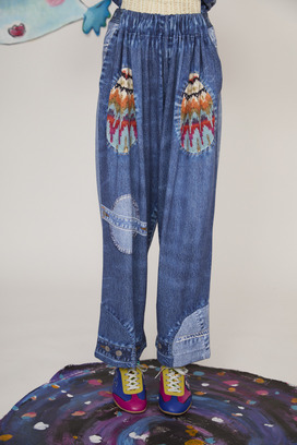 70.Trompe l'oeil Denim Pants