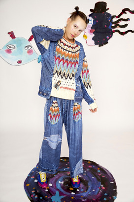 70.Trompe l'oeil Denim Pants 詳細画像