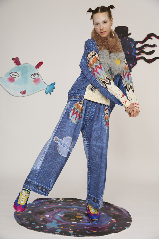 70.Trompe l'oeil Denim Pants 詳細画像 blue 10