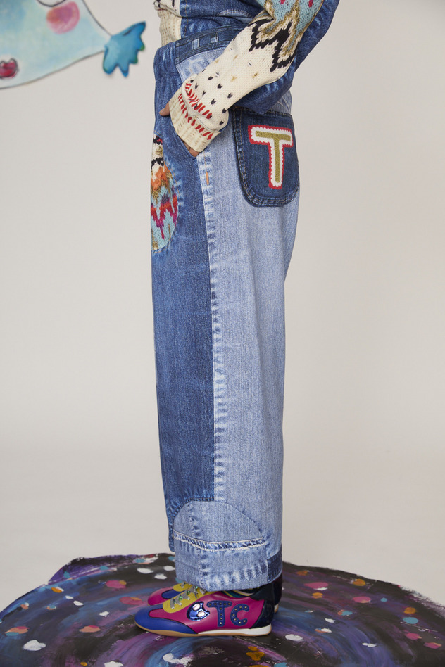 70.Trompe l'oeil Denim Pants 詳細画像 blue 4