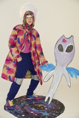 60.Kira kira alien angola Pile Pants 詳細画像