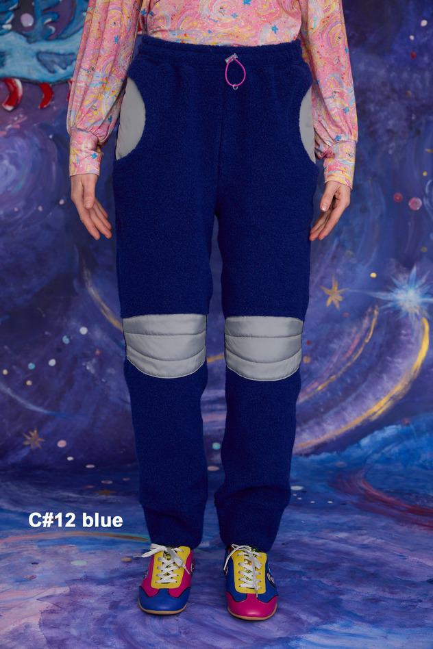 60.Kira kira alien angola Pile Pants 詳細画像 blue 1