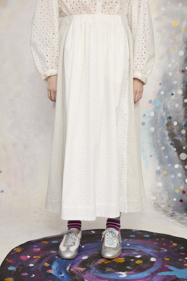 15.Lame urake & lace Skirt