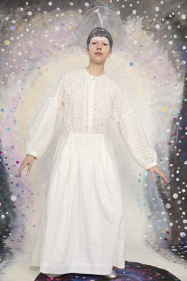 Lame urake & lace Skirt 詳細画像