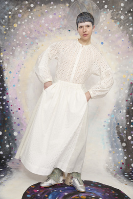Lame urake & lace Skirt 詳細画像