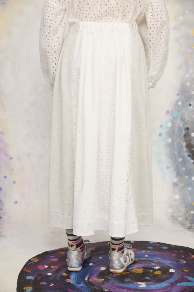 15.Lame urake & lace Skirt 詳細画像 off white 5