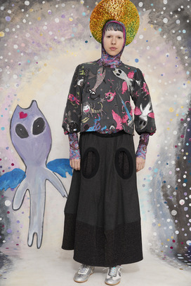 11.Wool Rayon Twill Skirt 詳細画像