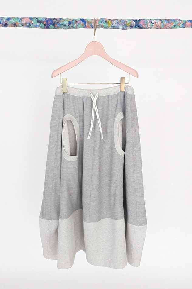 Wool Rayon Twill Skirt 詳細画像 light gray 10
