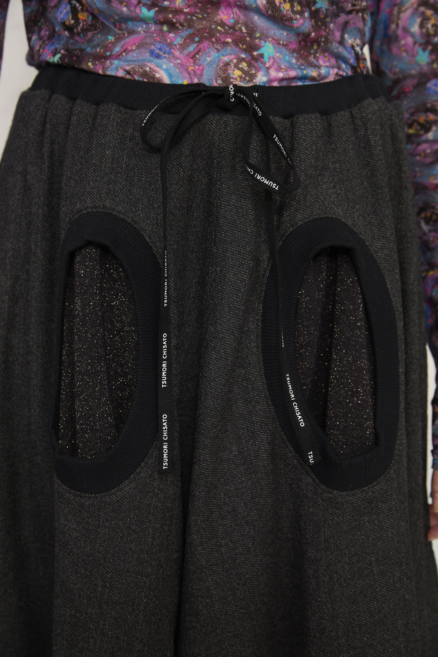 11.Wool Rayon Twill Skirt 詳細画像 light gray 5