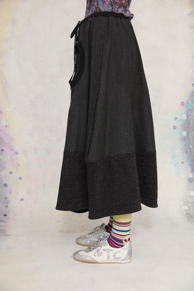 11.Wool Rayon Twill Skirt 詳細画像 light gray 7