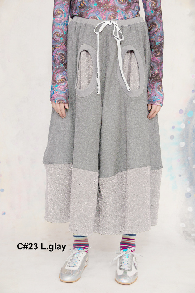 11.Wool Rayon Twill Skirt 詳細画像 light gray 1