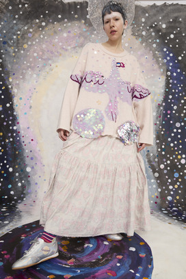 75.Lame Logo JQ Skirt 詳細画像