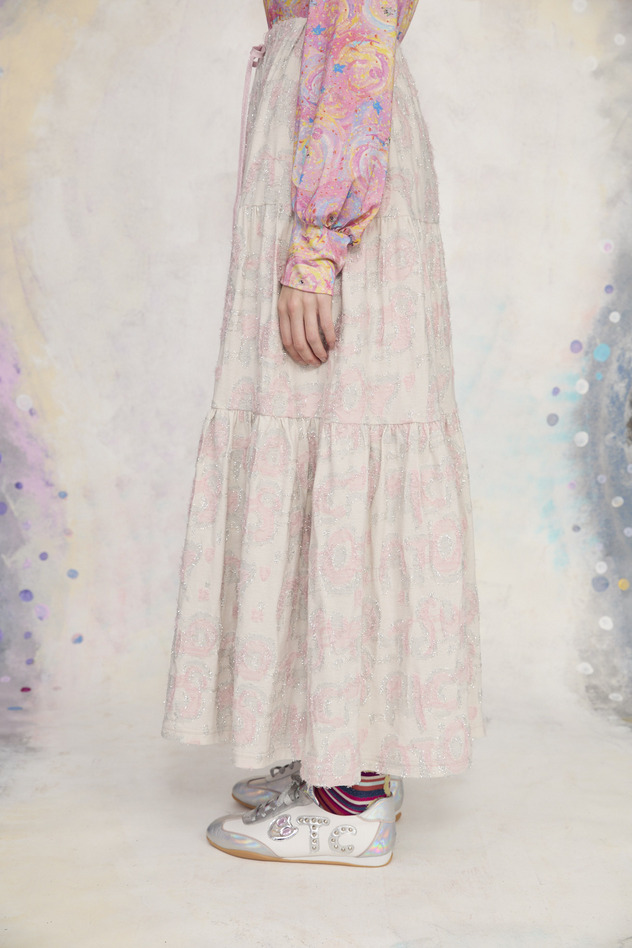 75.Lame Logo JQ Skirt 詳細画像 pink 10