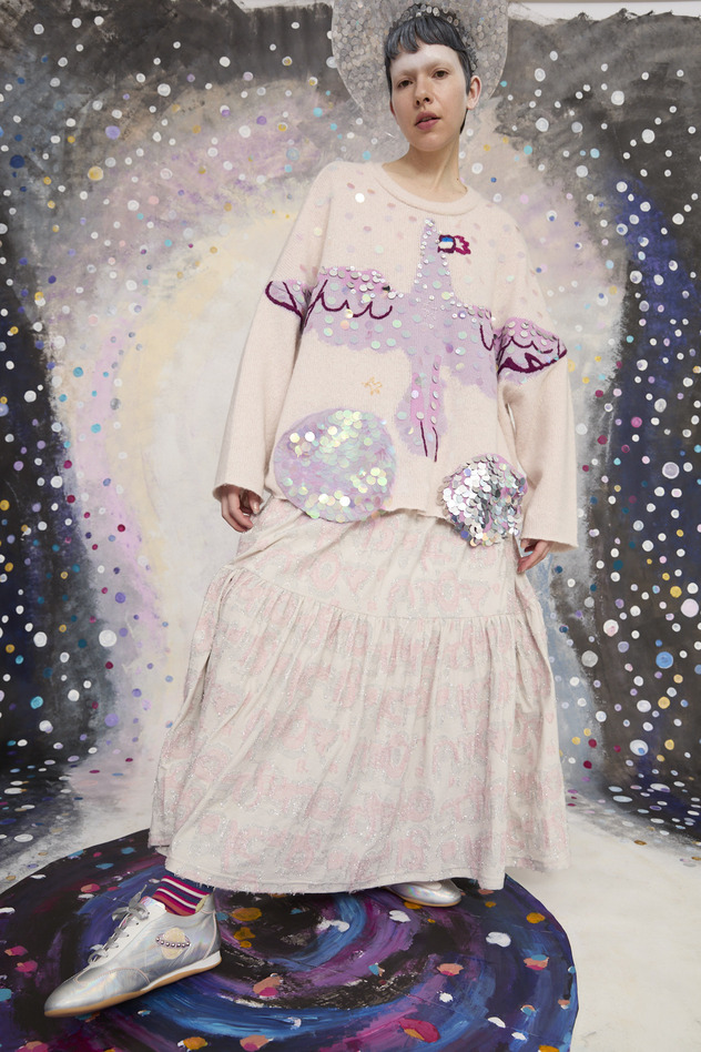 75.Lame Logo JQ Skirt 詳細画像 pink 12