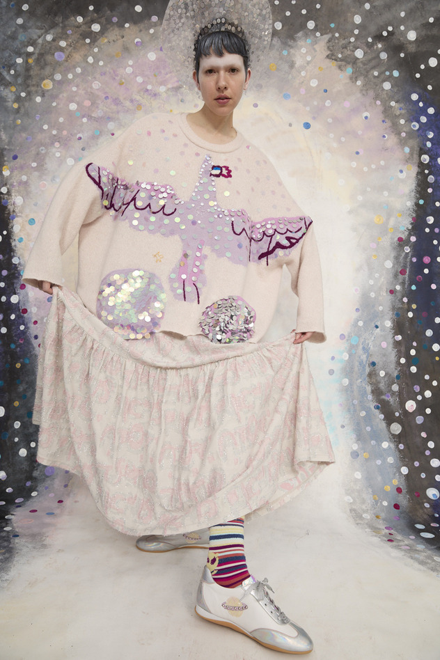 75.Lame Logo JQ Skirt 詳細画像 pink 13