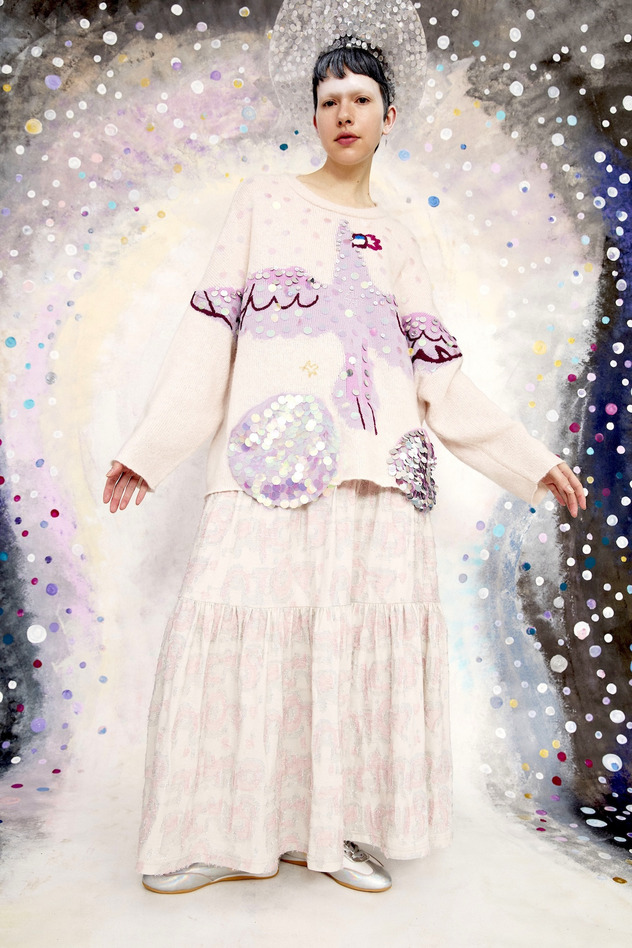 75.Lame Logo JQ Skirt 詳細画像 pink 2