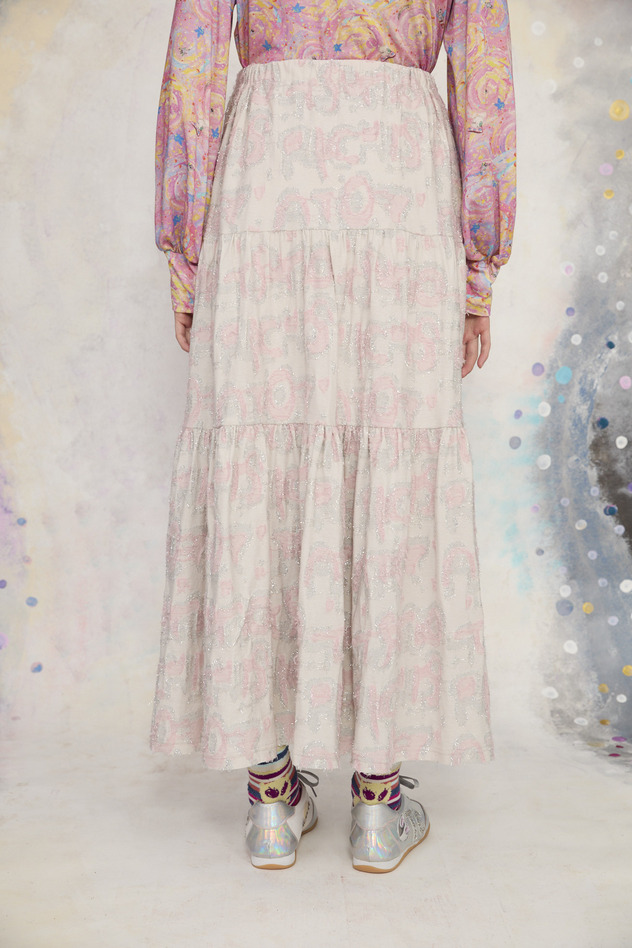 75.Lame Logo JQ Skirt 詳細画像 pink 4