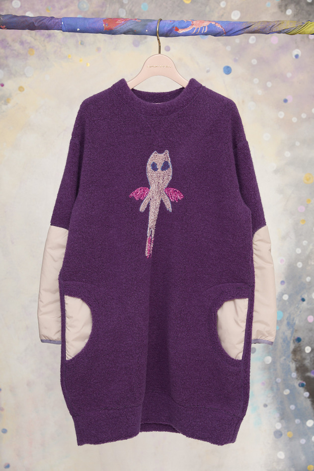 Kira kira alien angola Pile Dress 詳細画像 blue 8