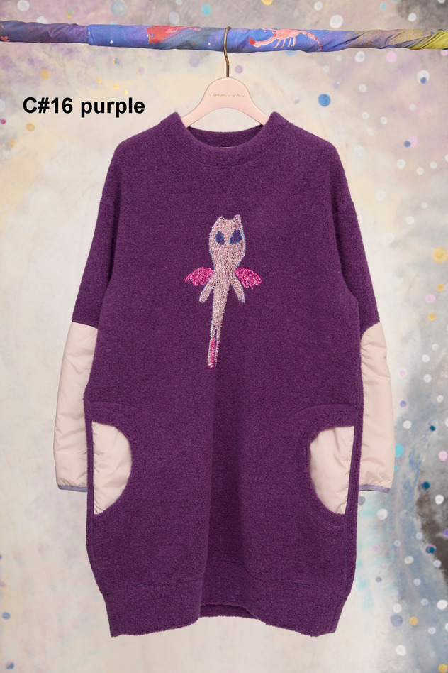 59.Kira kira alien angola Pile Dress 詳細画像 purple 1