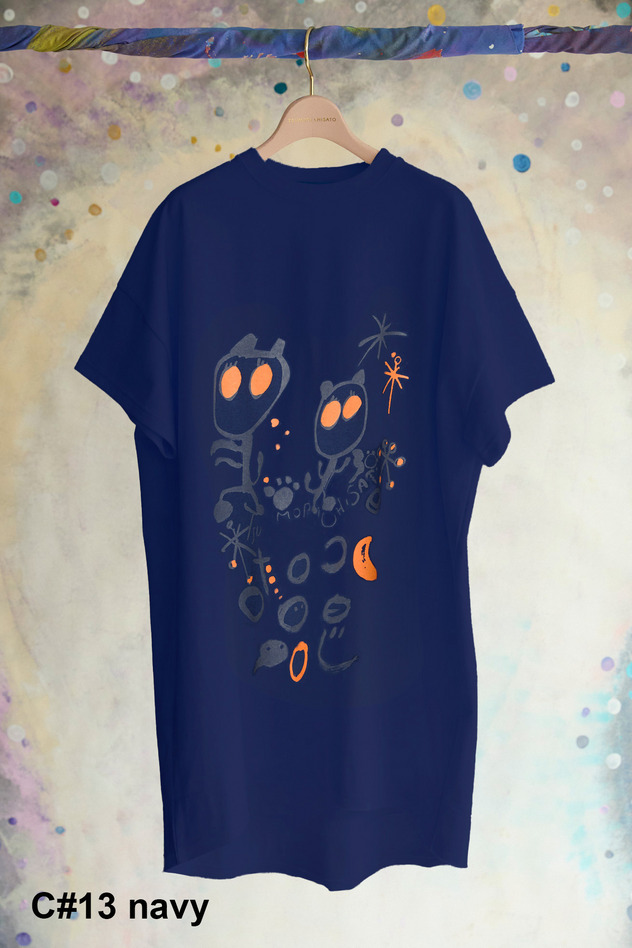 21.Look at cats Dress 詳細画像 navy 1