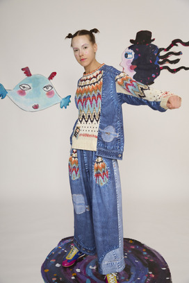 69.Trompe l'oeil Denim Tops 詳細画像