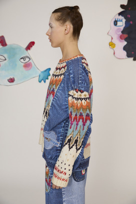 69.Trompe l'oeil Denim Tops 詳細画像