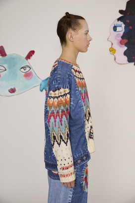 69.Trompe l'oeil Denim Tops 詳細画像