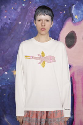 71.Kirakira Alien Embroidery Jersey Long-T 詳細画像