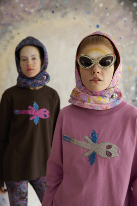 71.Kirakira Alien Embroidery Jersey Long-T 詳細画像