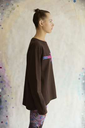 71.Kirakira Alien Embroidery Jersey Long-T 詳細画像