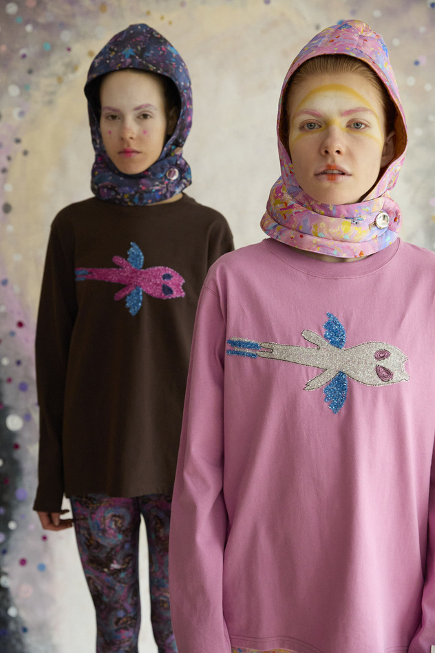 71.Kirakira Alien Embroidery Jersey Long-T 詳細画像 off white 13