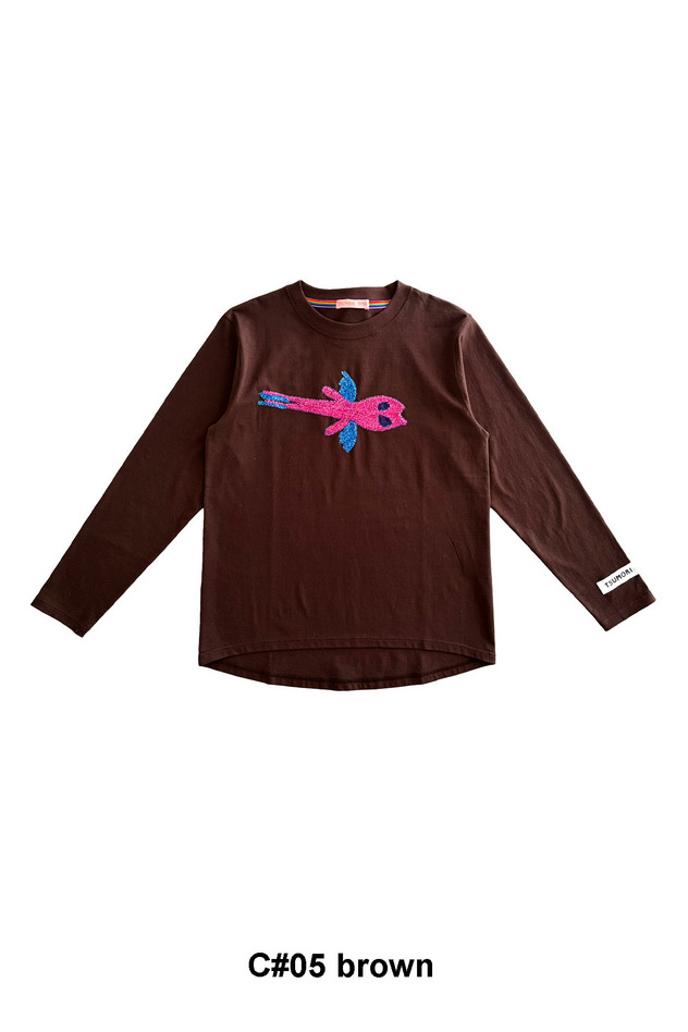 71.Kirakira Alien Embroidery Jersey Long-T 詳細画像 brown 1