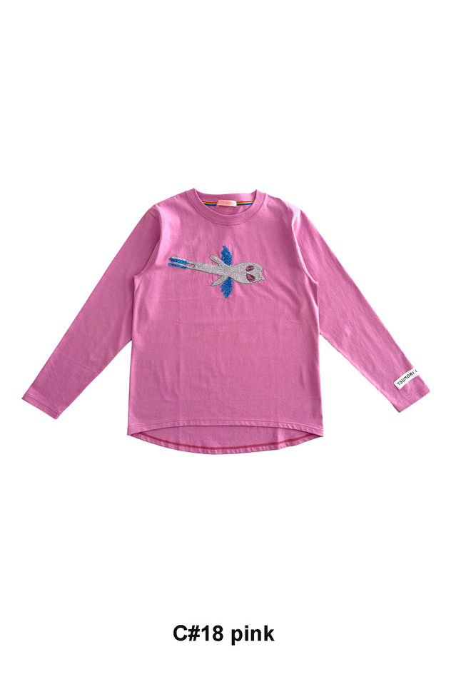 71.Kirakira Alien Embroidery Jersey Long-T 詳細画像 pink 1