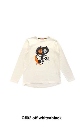 19.Cat on the moon long T-shirt 詳細画像